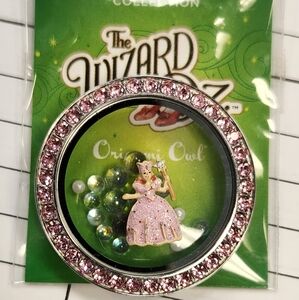 Origami Owl Large Rose pink locket face & Wizard of Oz charms Set